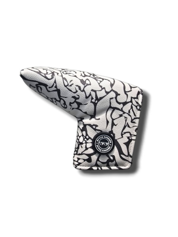 Grey cement design blade cover with magnet