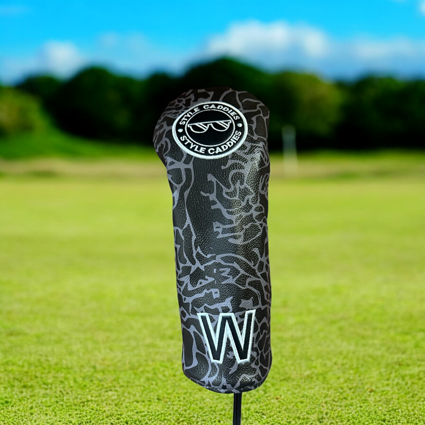 Dark Cement Wood Magnetic Club Cover