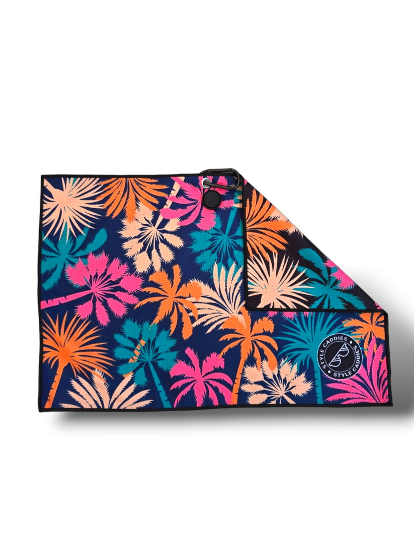 Tropical Palms Magnetic Golf Towel