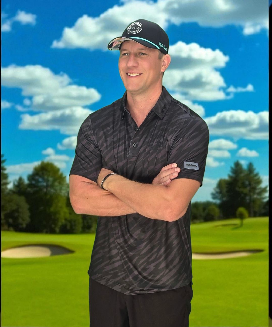 Shady Stripes Golf Polo Shirt
