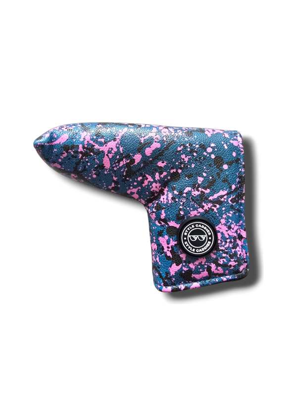 Purple splat design for blade putter with magnet