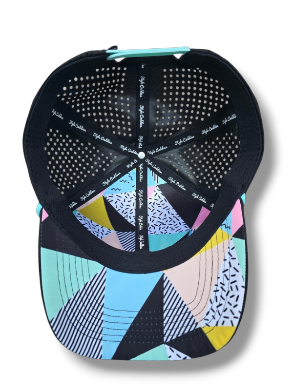 black performance hat with rope and logo