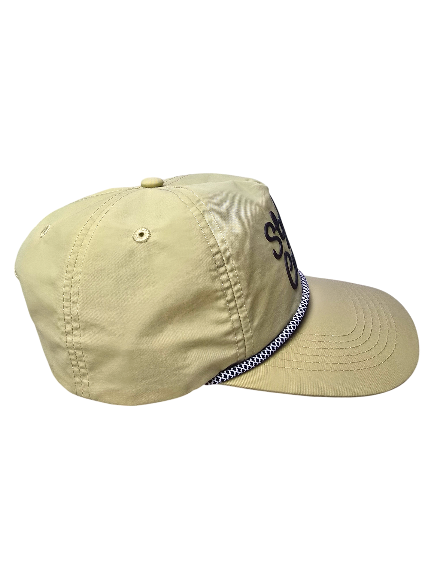 tan nylon rope hat with style caddies signature