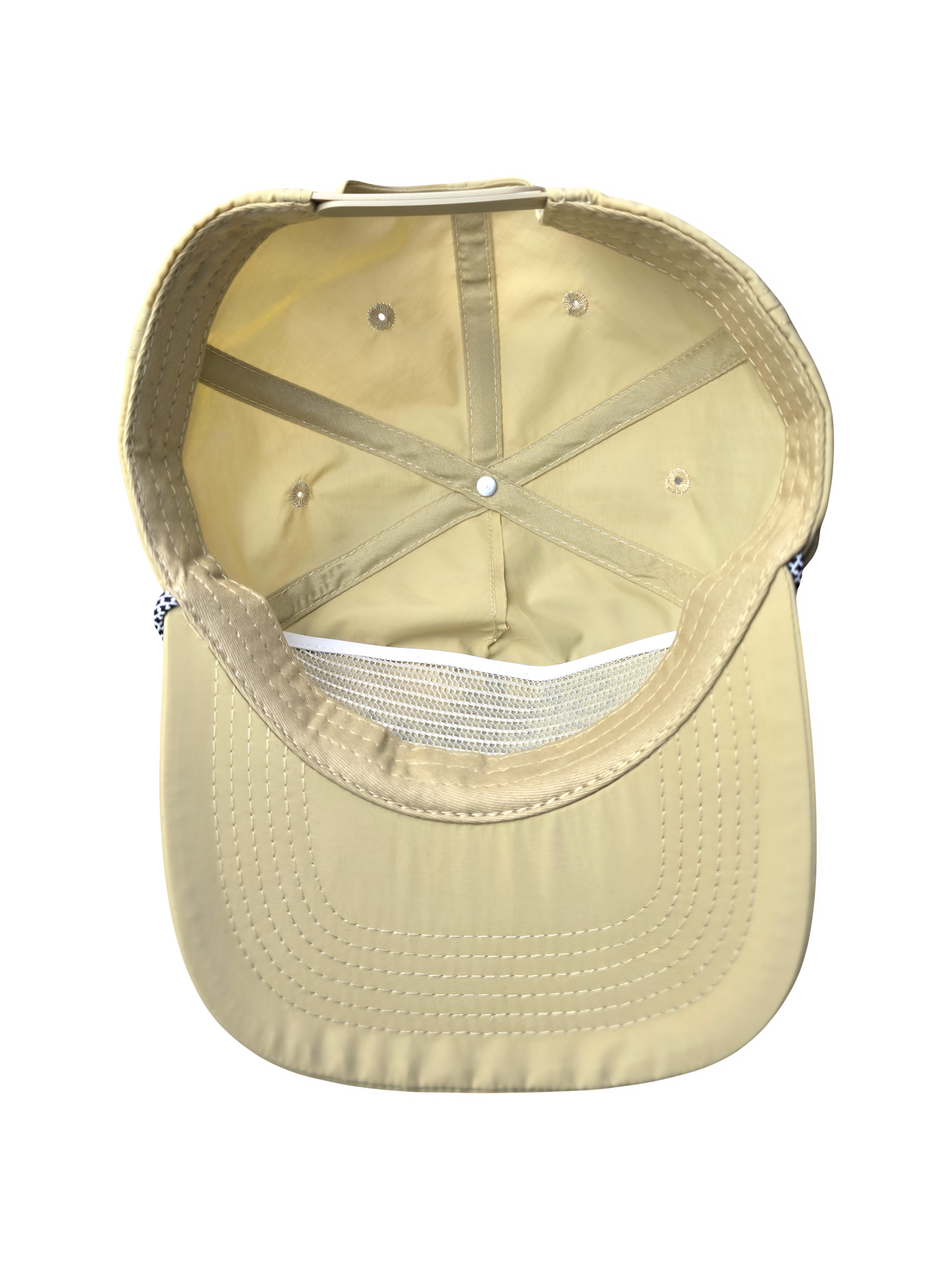 tan unstructured hat with rope and style caddies signature