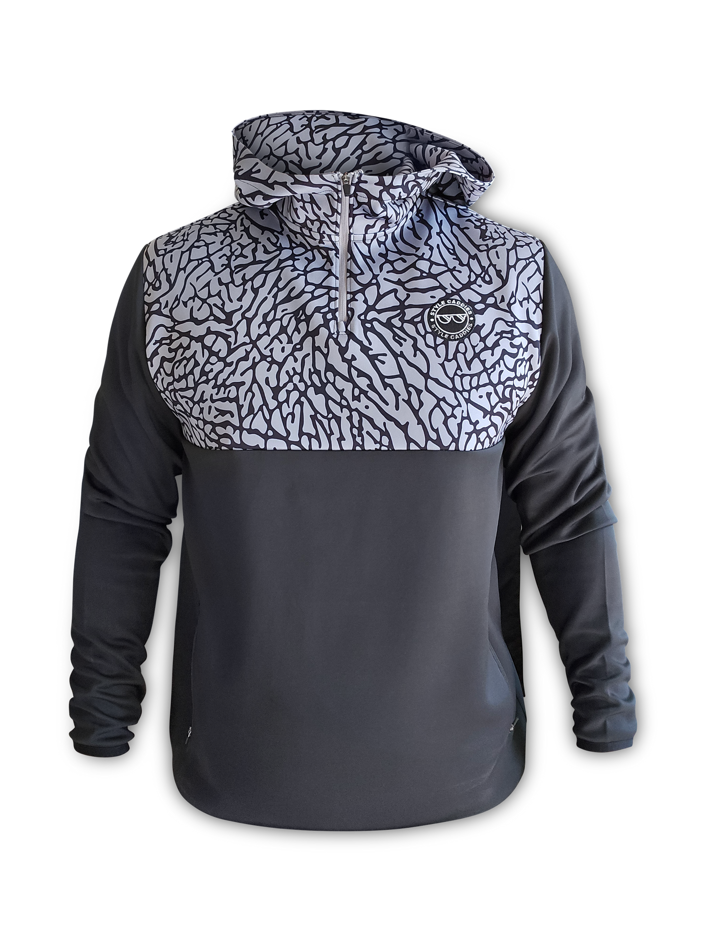 Get Up Grey Elephant Quarter Zip Hoodie