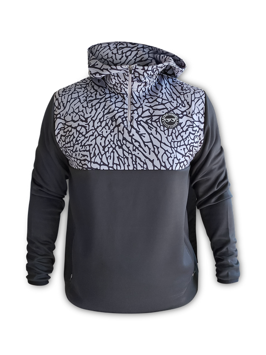 Get Up Grey Elephant Quarter Zip Hoodie