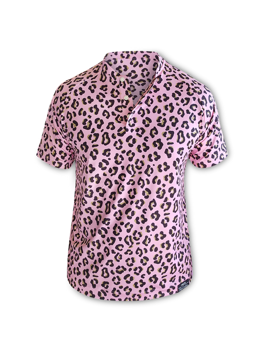 Pretty Pink Leopard Polo