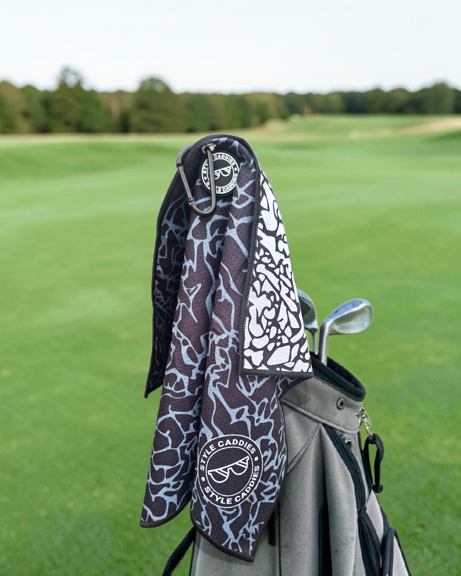 Cement magnetic golf towel product view