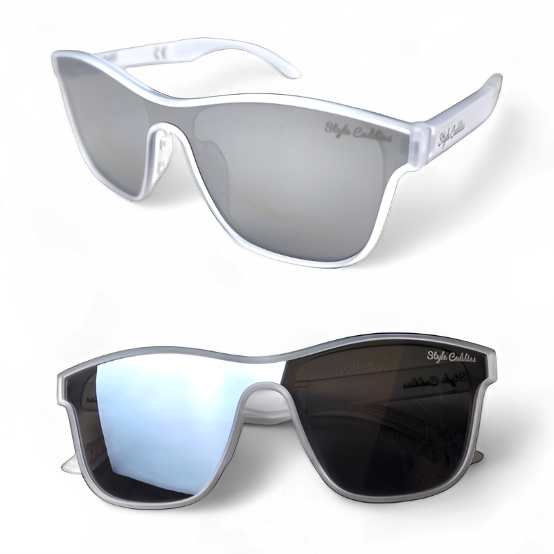 Platina clear color sunglasses with silver lenses