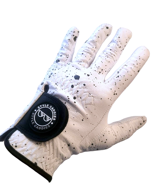 White Paint Splatter Golf Glove