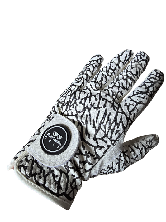 White Cement Golf Glove