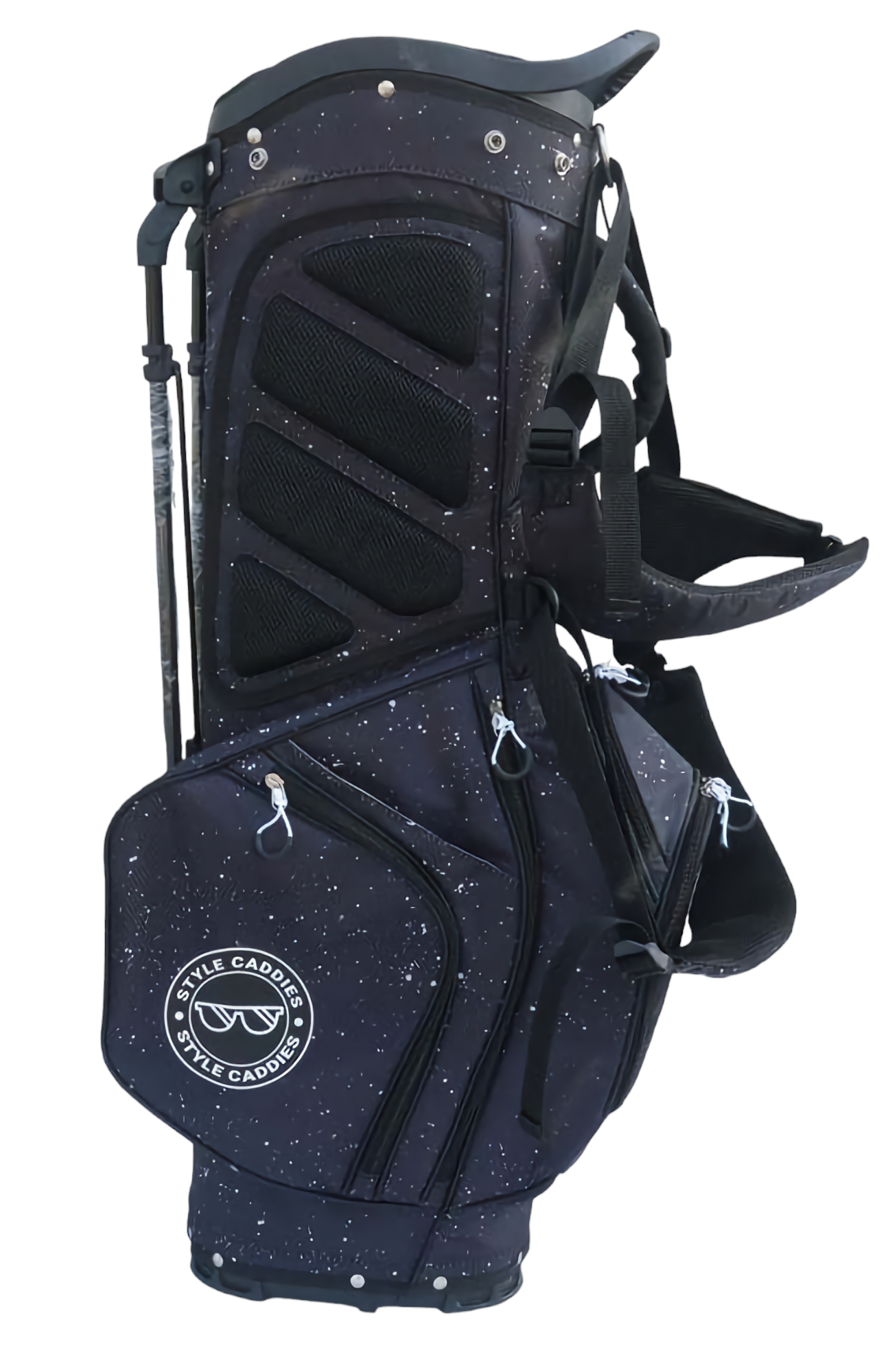 Black Paint Splatter Golf Bag