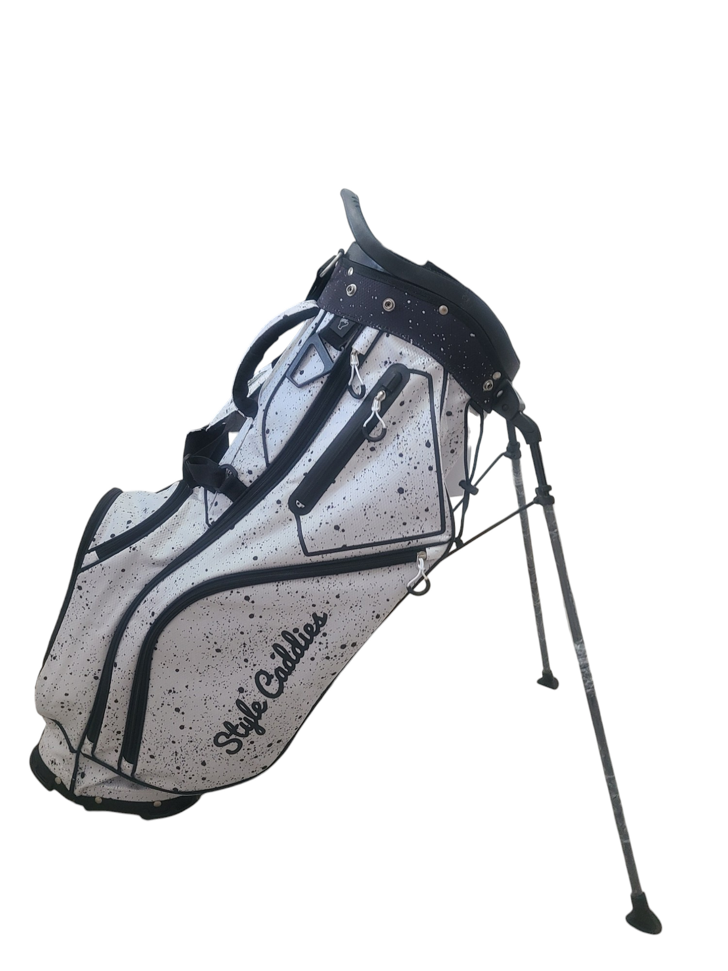 White Paint Splatter Golf Bag