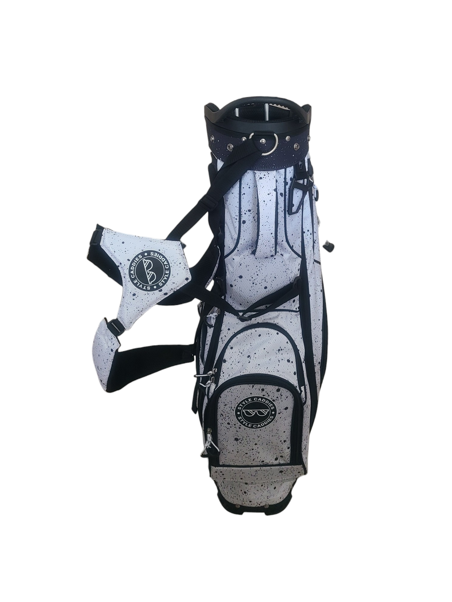 White Paint Splatter Golf Bag