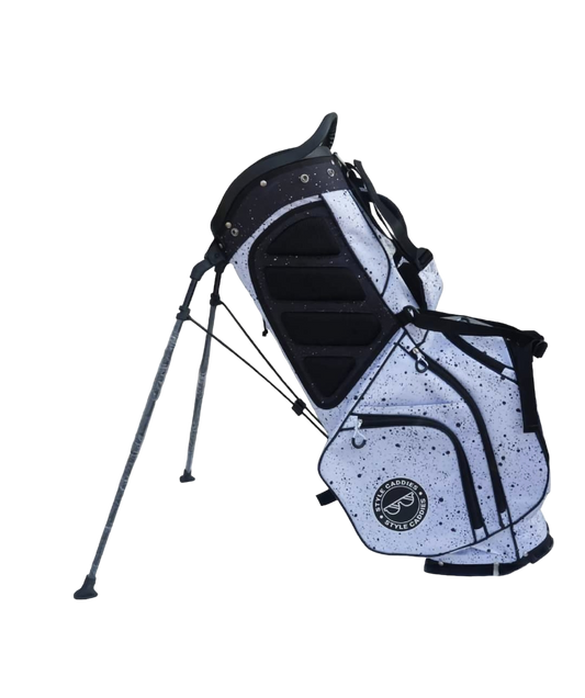 White Paint Splatter Golf Bag