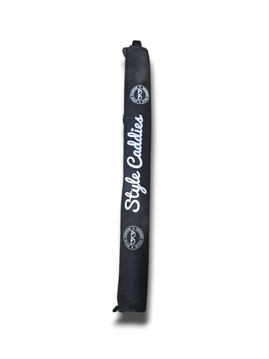 golf bag cooler sleeve color black with style caddies white logos