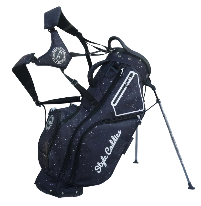 Black Paint Splatter Golf Bag