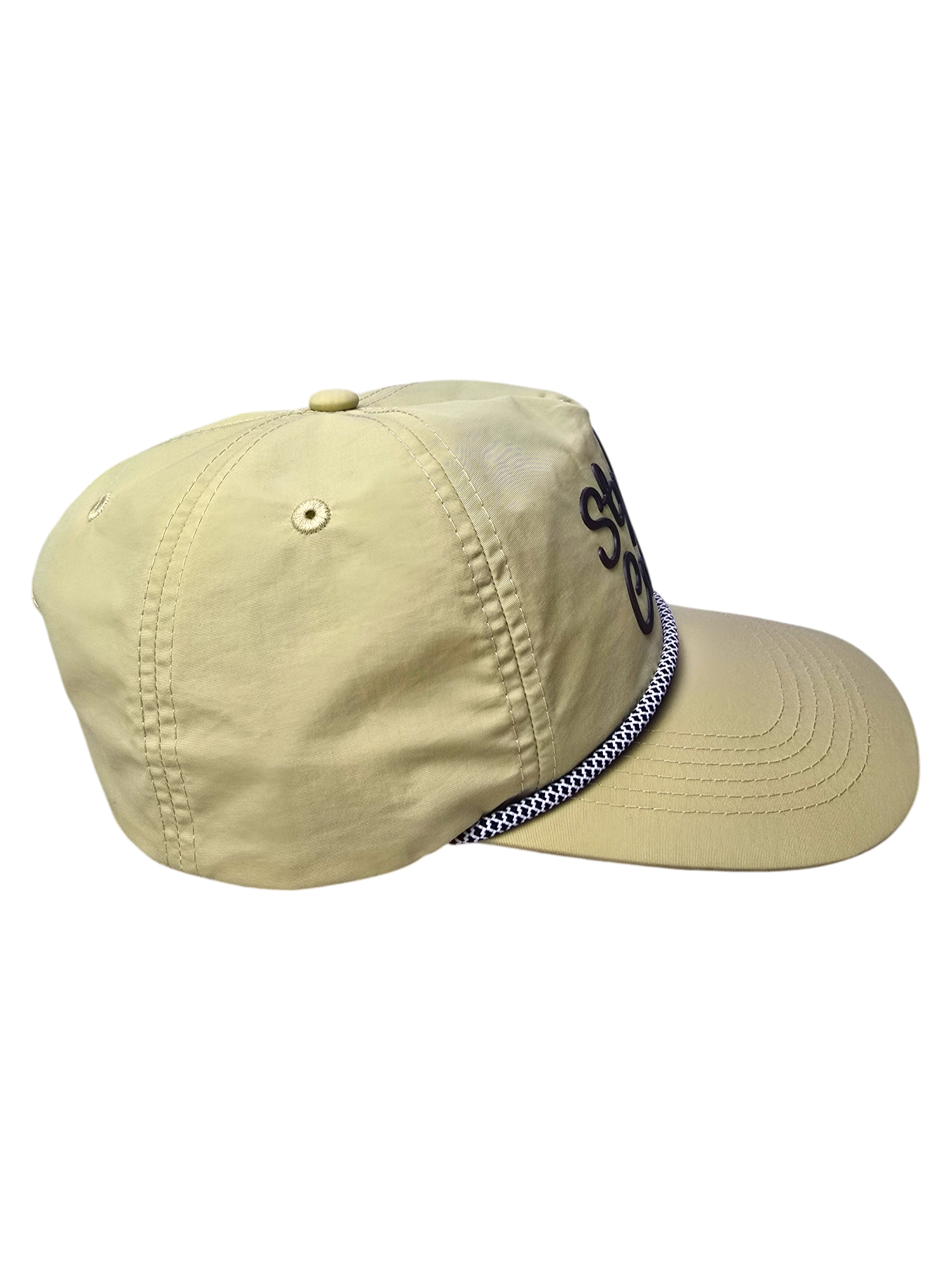 tan nylon rope hat with style caddies signature