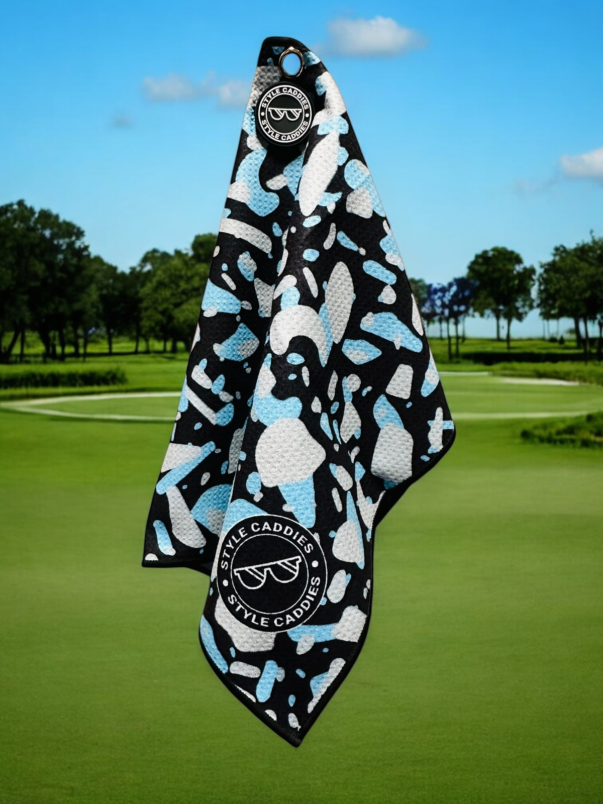 Bedrock magnetic golf towel additional detail