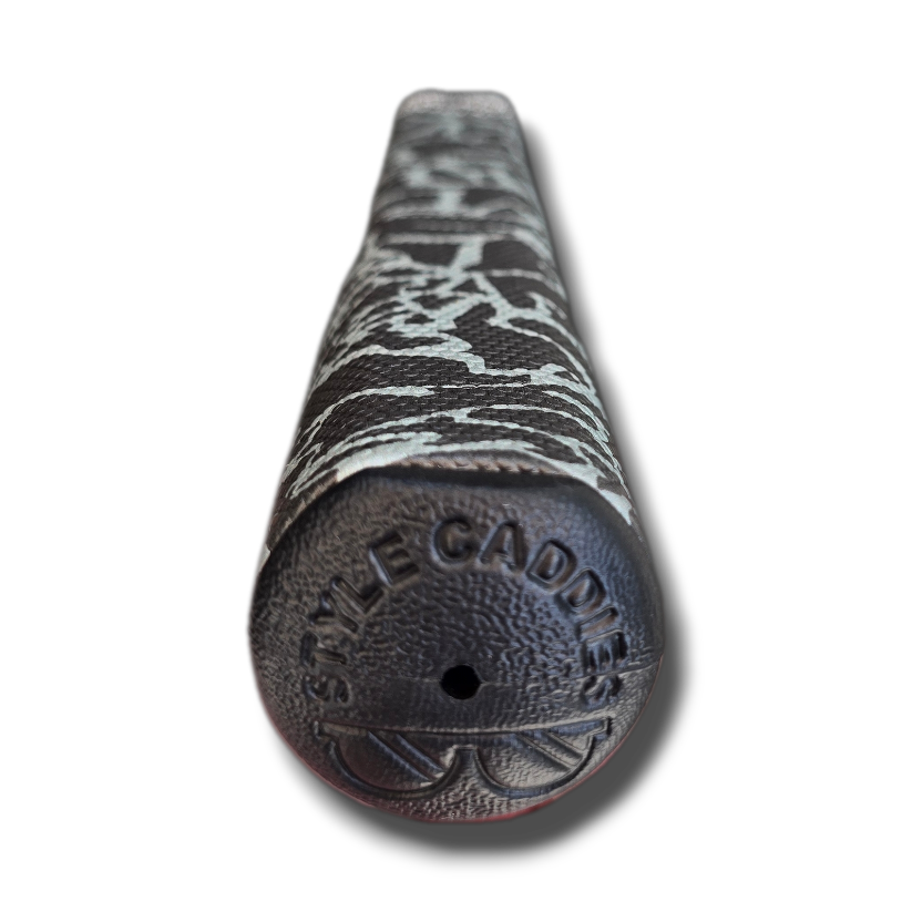 Style Caddies black grey-green cement putter grip close up