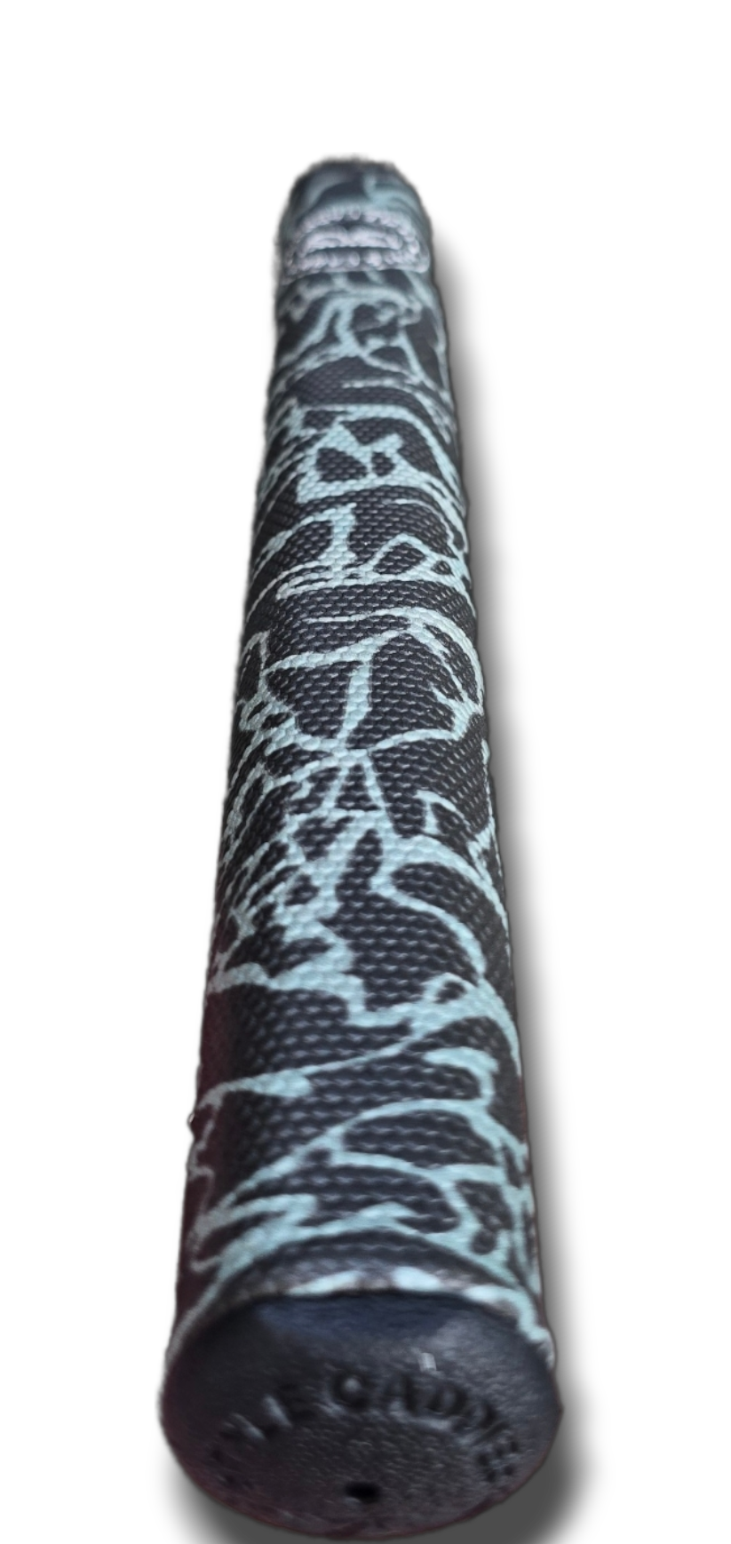 Black grey-green cement 3.0 midsize putter grip top view