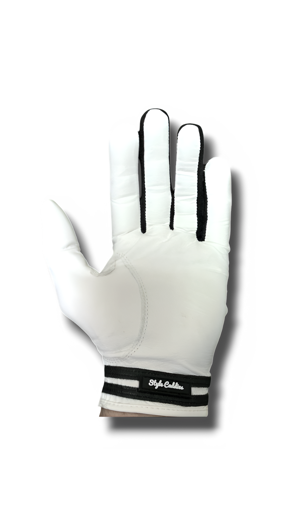 Style Caddies leather golf glove close up detail