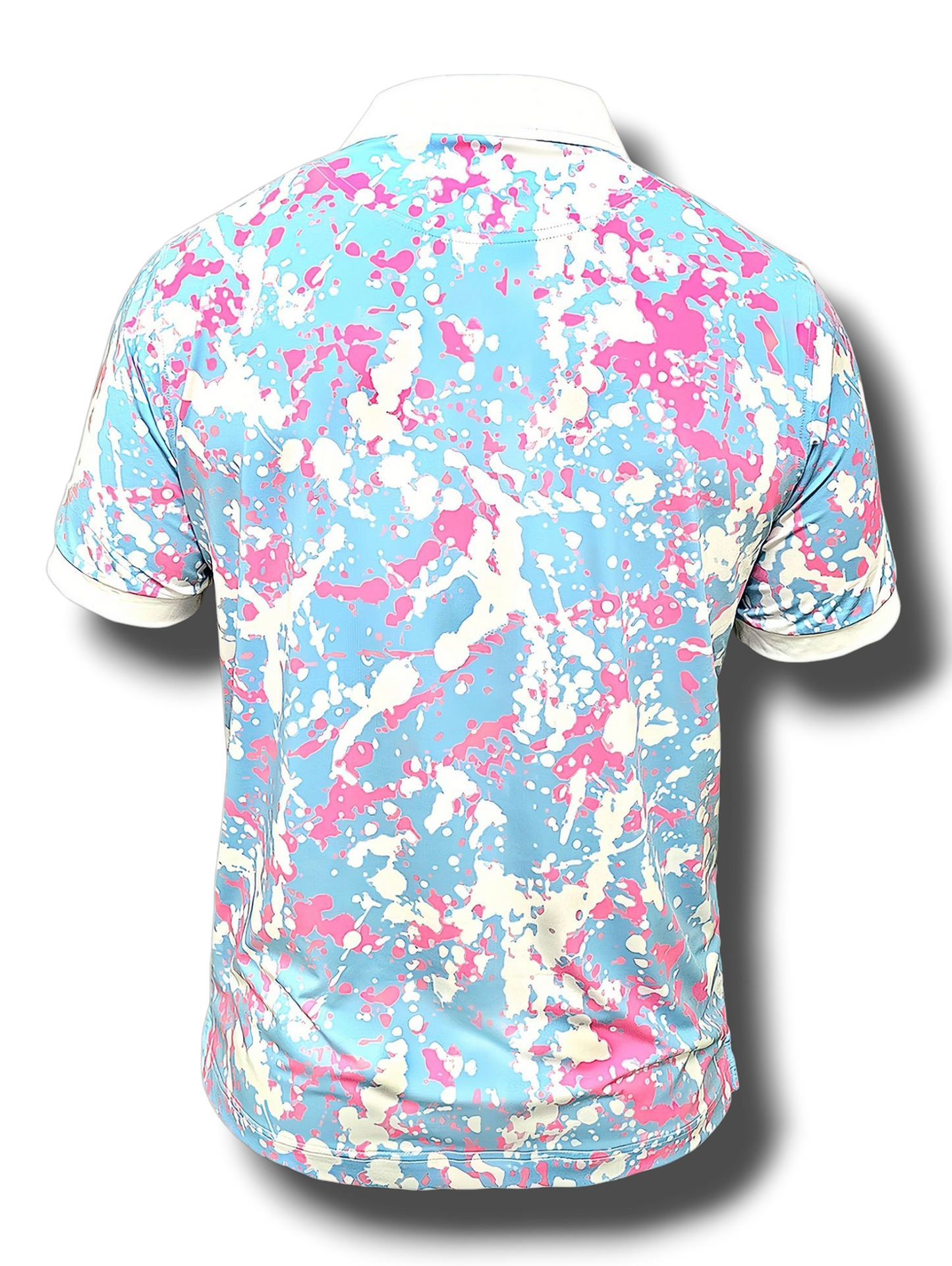 Bubblicious golf polo shirt side view