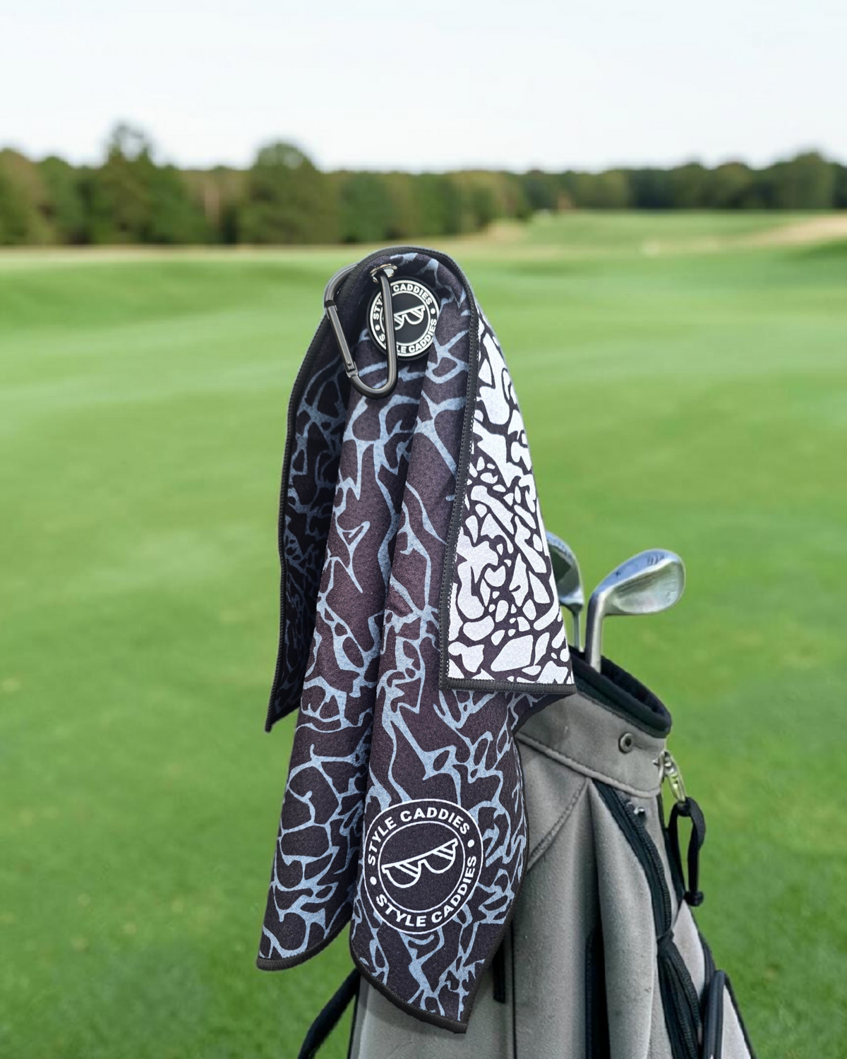 Cement magnetic golf towel product view