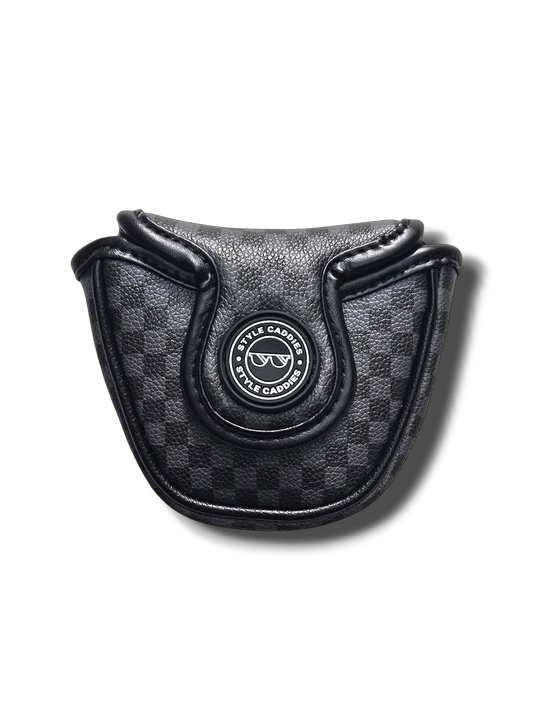 Checkers half-mallet magnetic putter cover front view