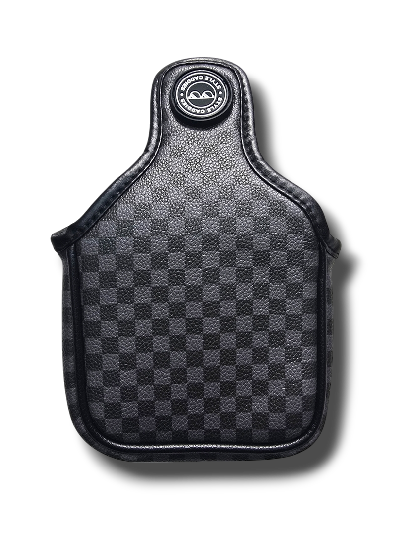 Checkers mallet putter cover side view