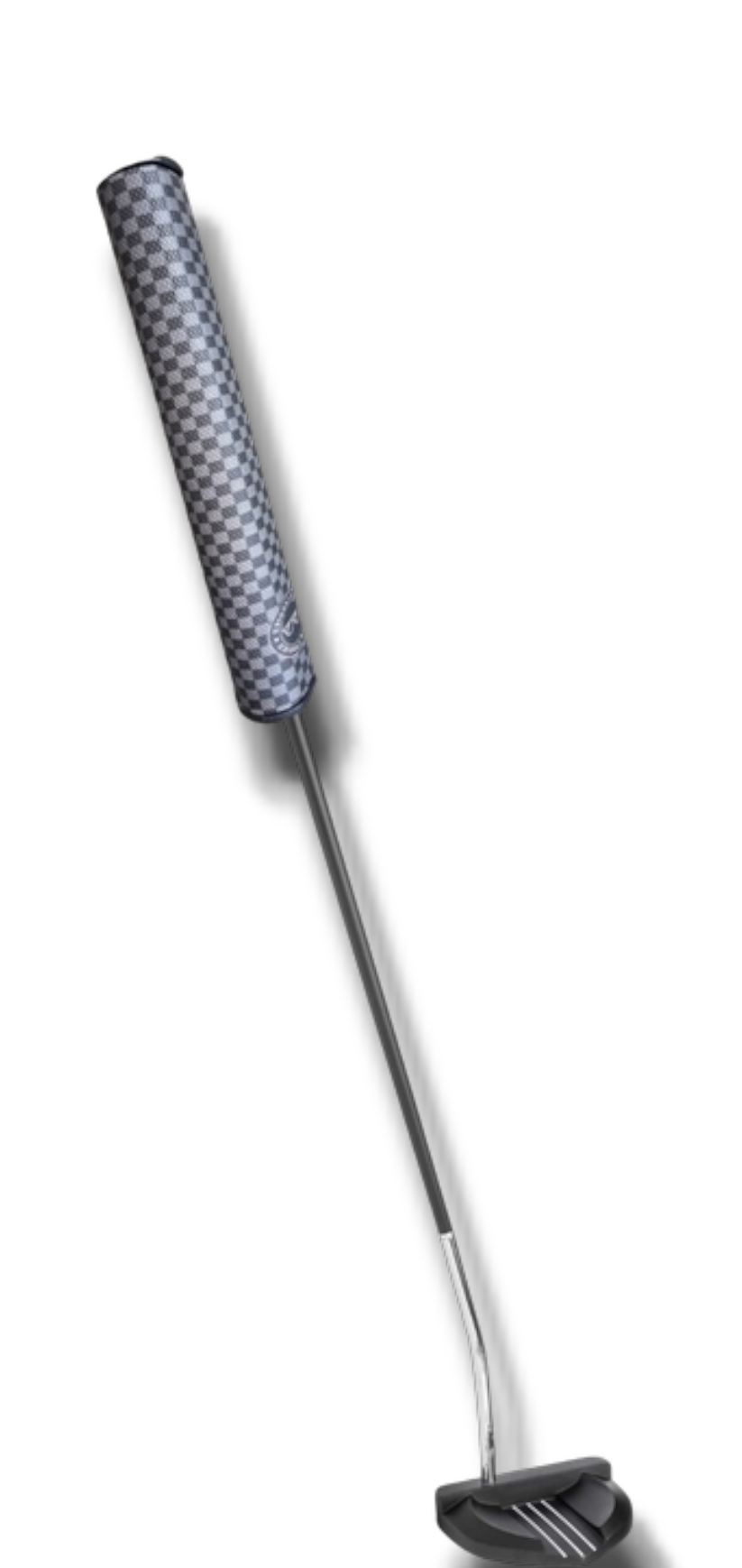 Checkers midsize putter grip on putter installed