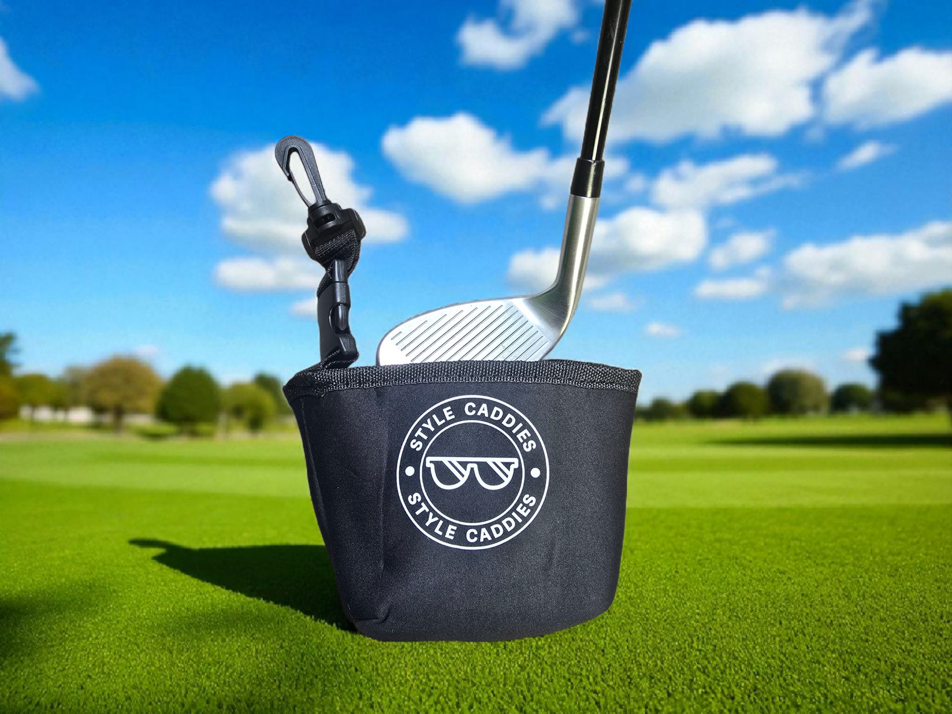 Golf ball cleaning pouch close up detail
