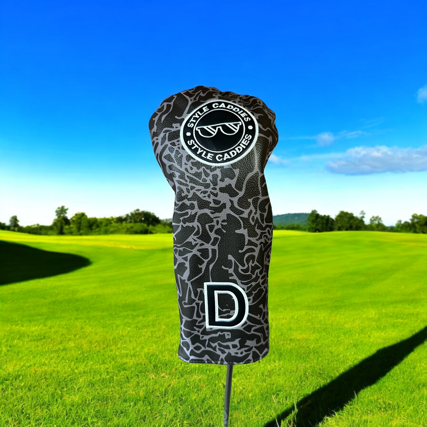 Dark cement magnetic driver headcover product view