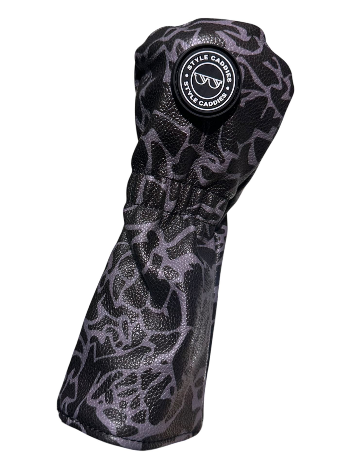 Dark cement hybrid magnetic club cover angle view