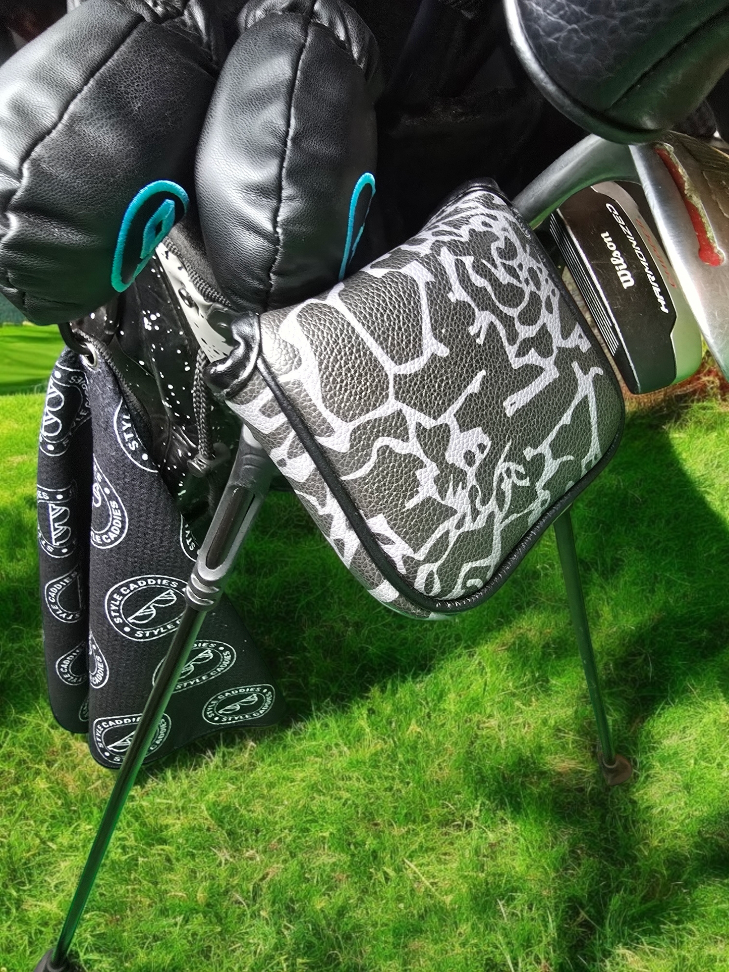 Dark cement mallet cover lifestyle shot