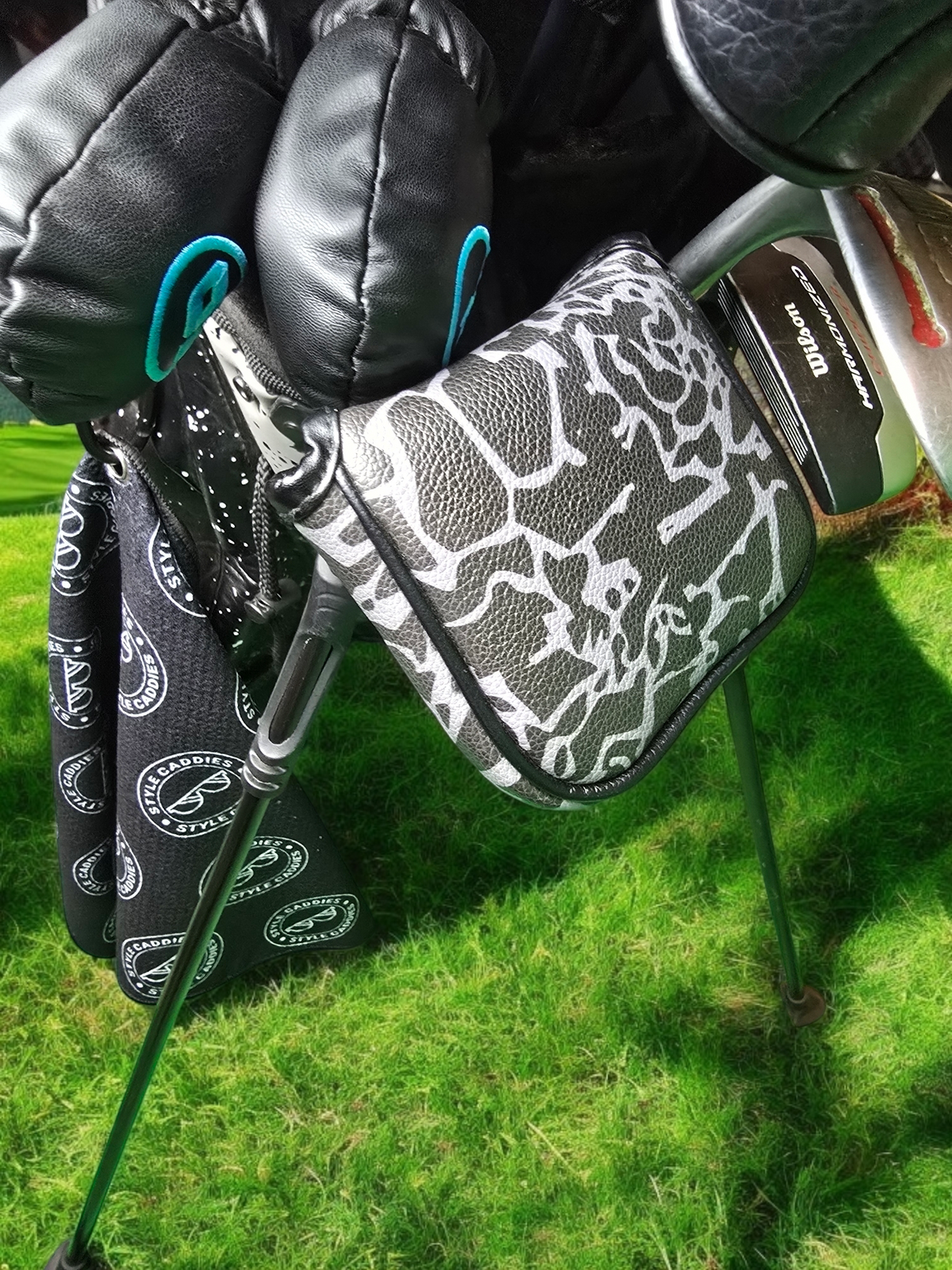 Dark cement mallet cover lifestyle shot