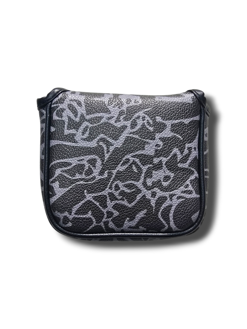 Dark cement mallet putter cover side view