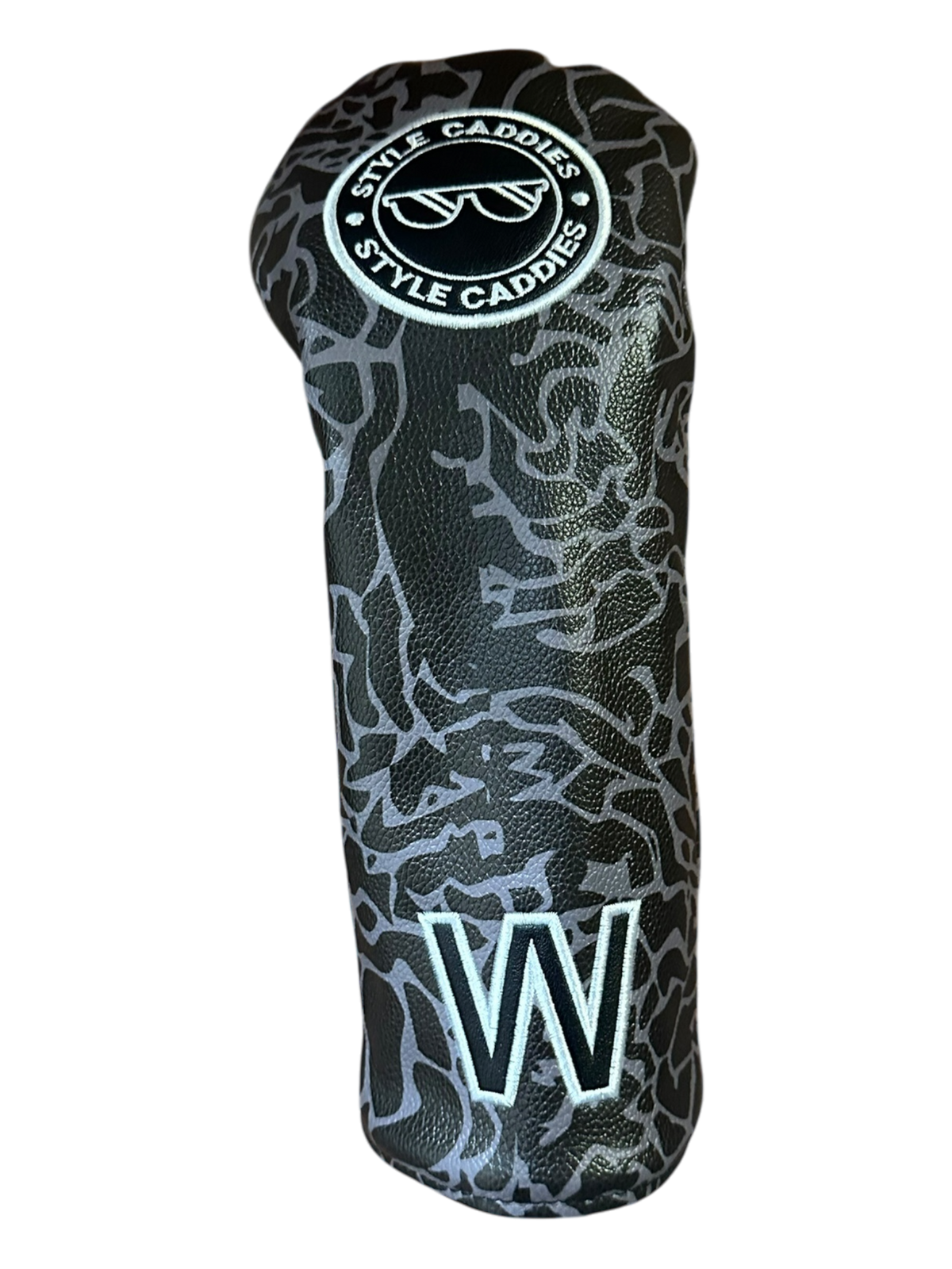 Dark cement wood magnetic club cover detail