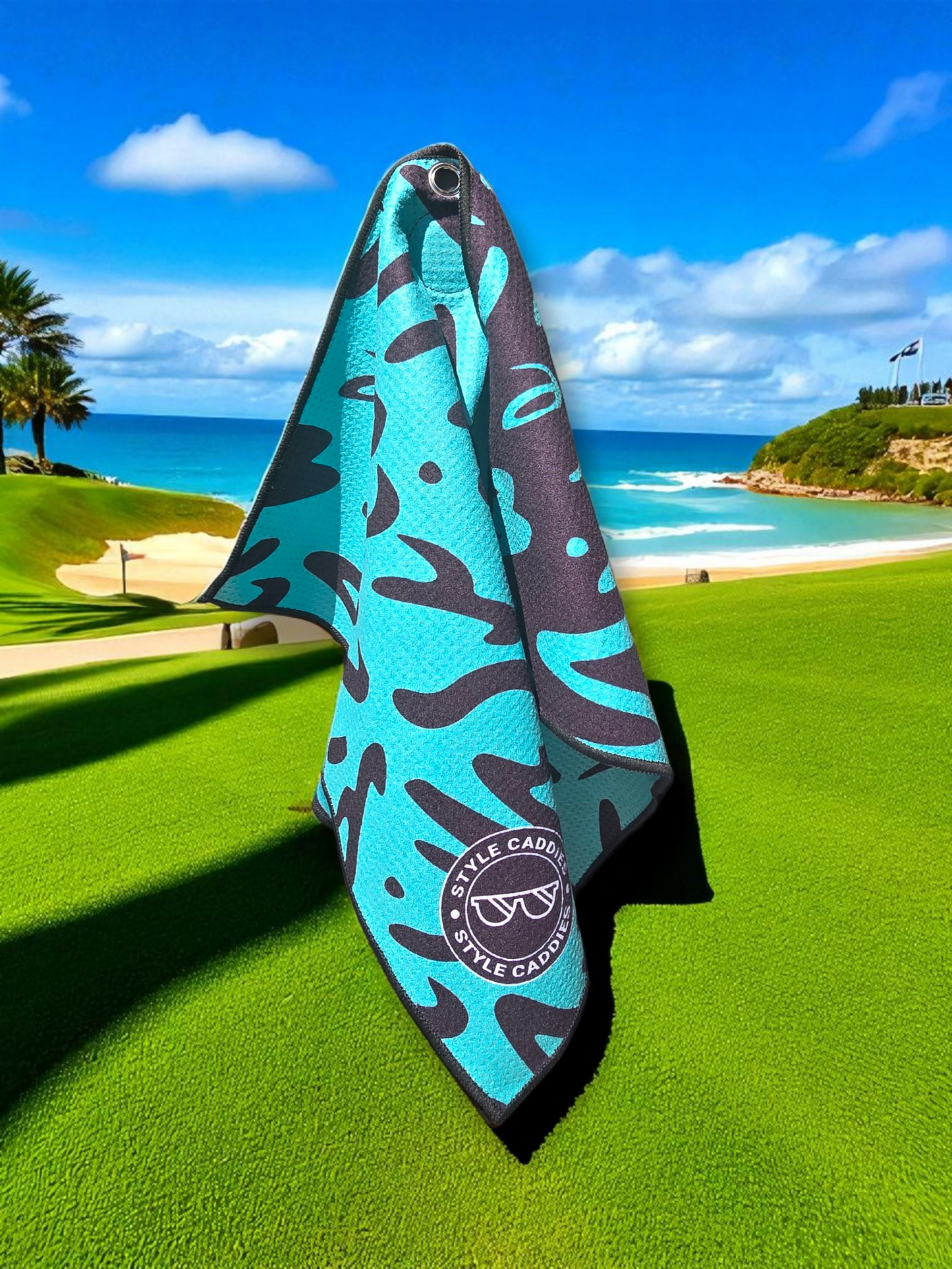 Fairway Graffiti magnetic golf towel additional angle