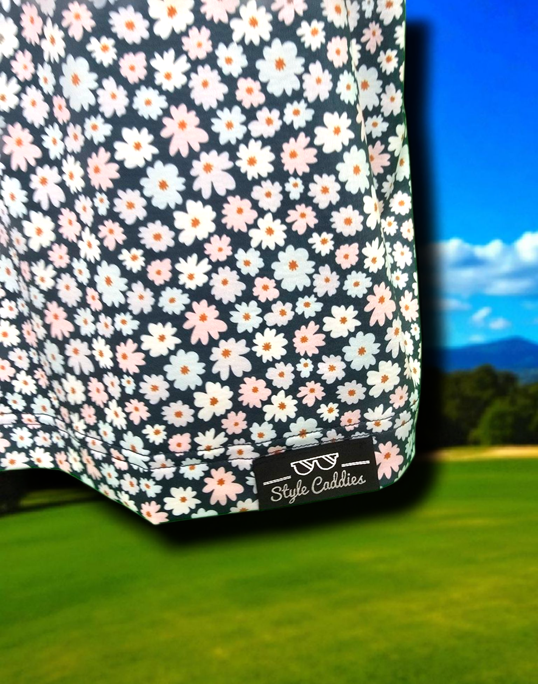 Style Caddies floret golf polo lifestyle shot