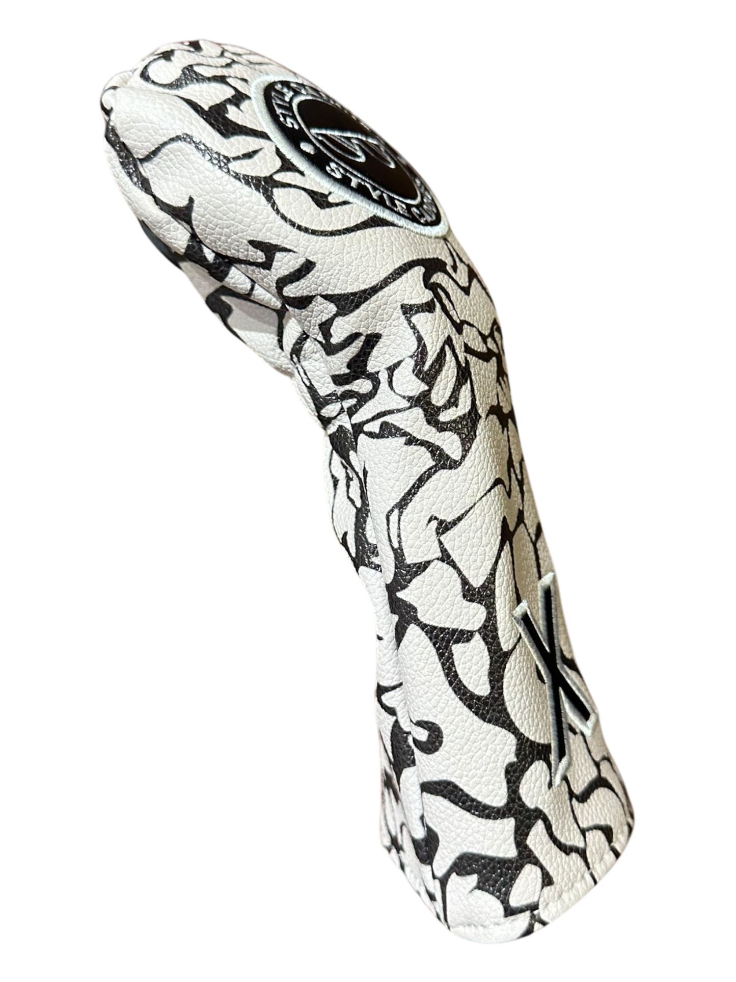 Grey cement hybrid headcover close up