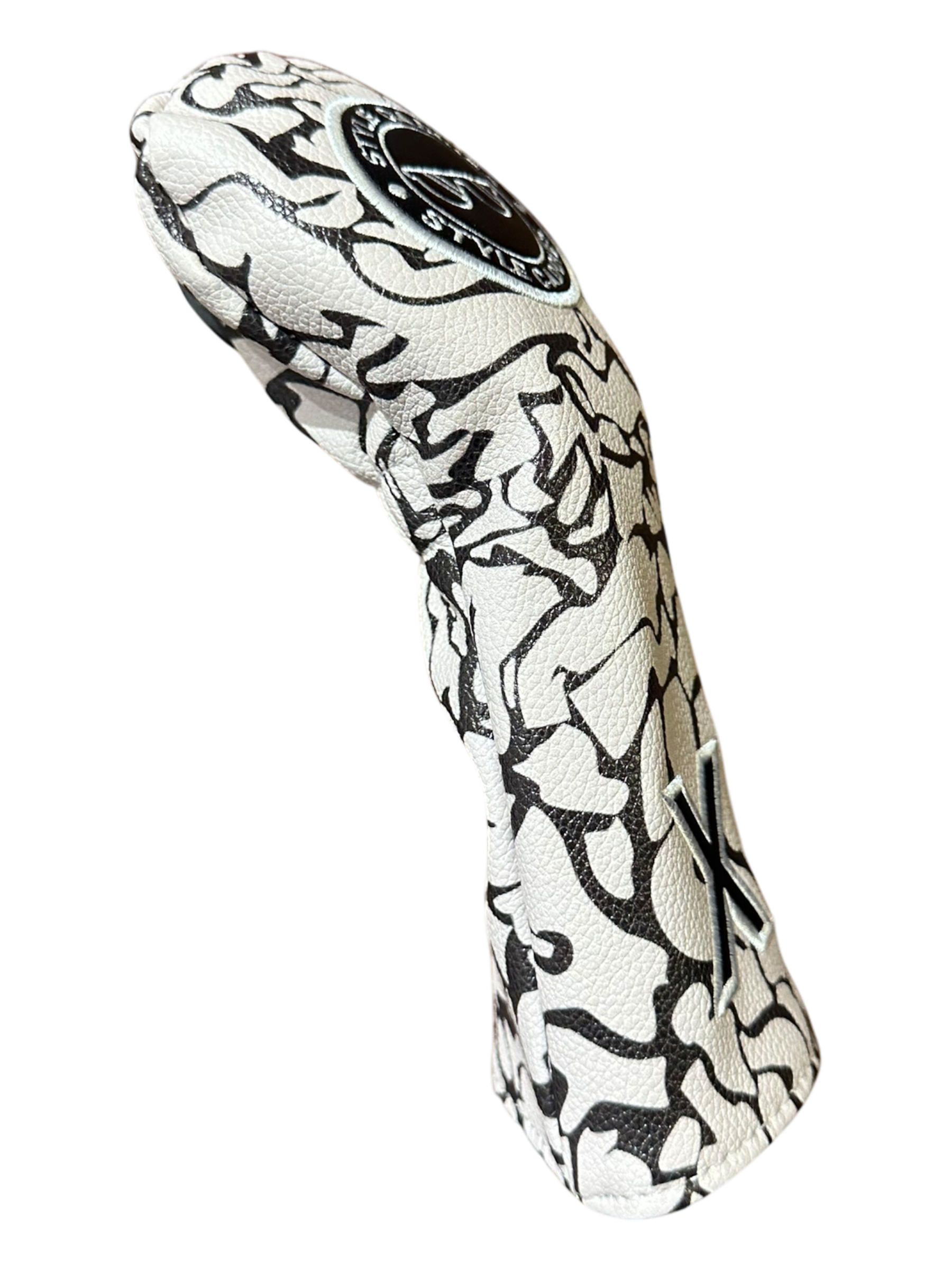 Grey cement hybrid headcover close up