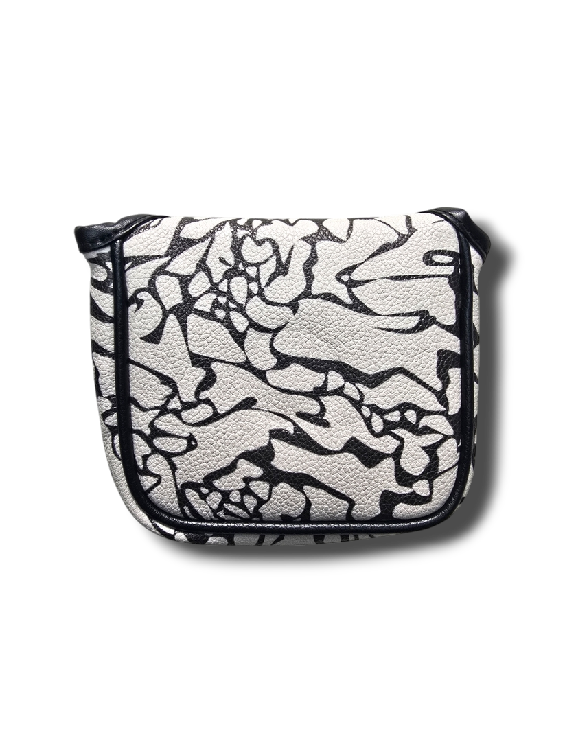 Grey cement mallet putter cover side view