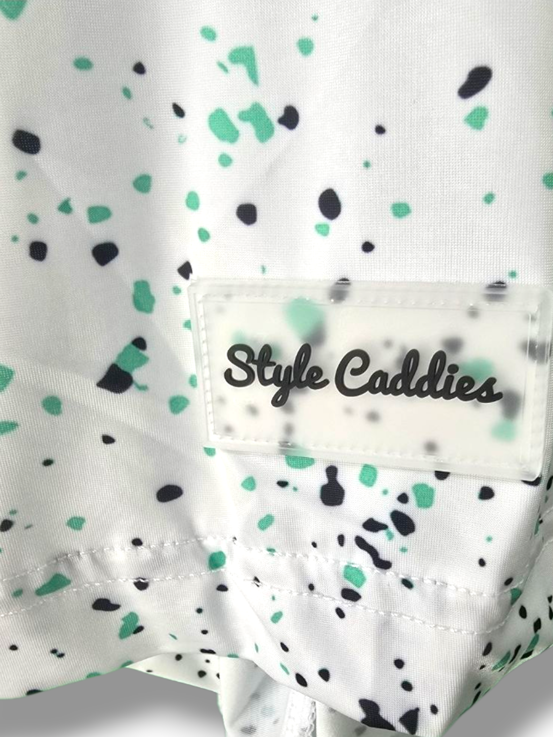 Hint of mint men's golf polo back view