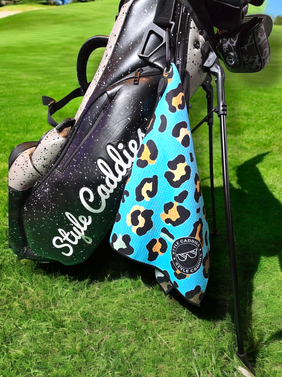 Style Caddies leopard golf towel product view