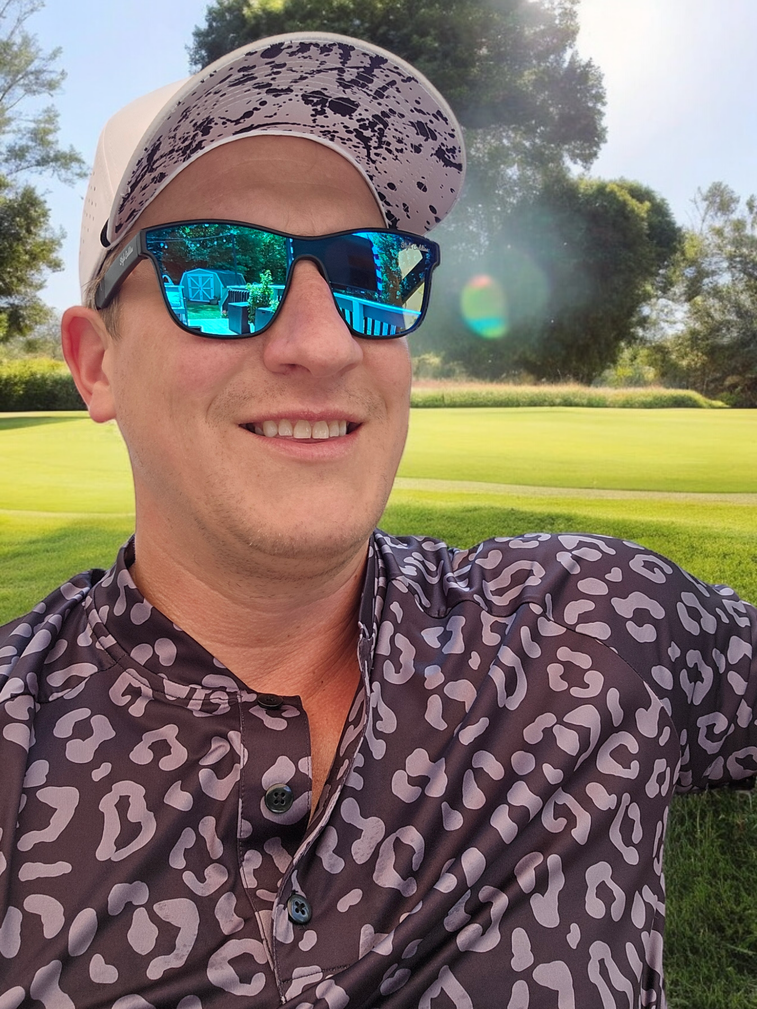 Style Caddies midnight blue golf shades lifestyle shot