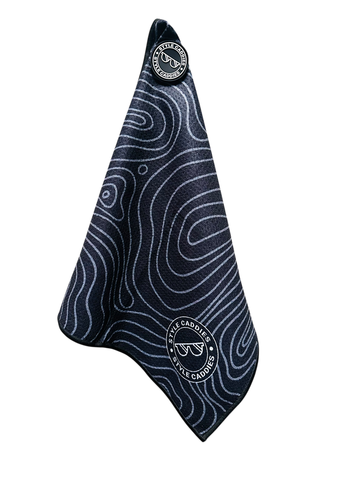 Ops magnetic golf towel flat lay back