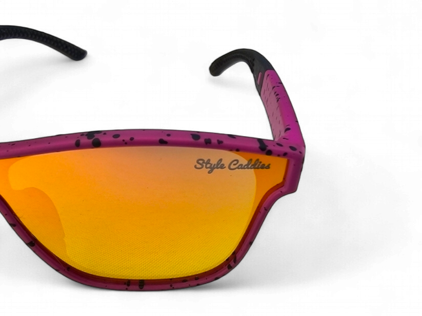 Style Caddies pink golf sunglasses close up