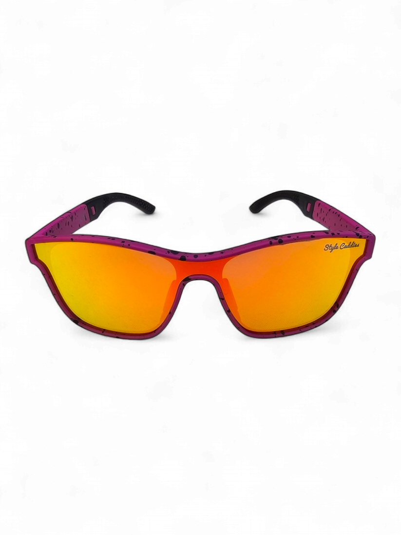 Pink sport sunglasses for golf lightweight frame