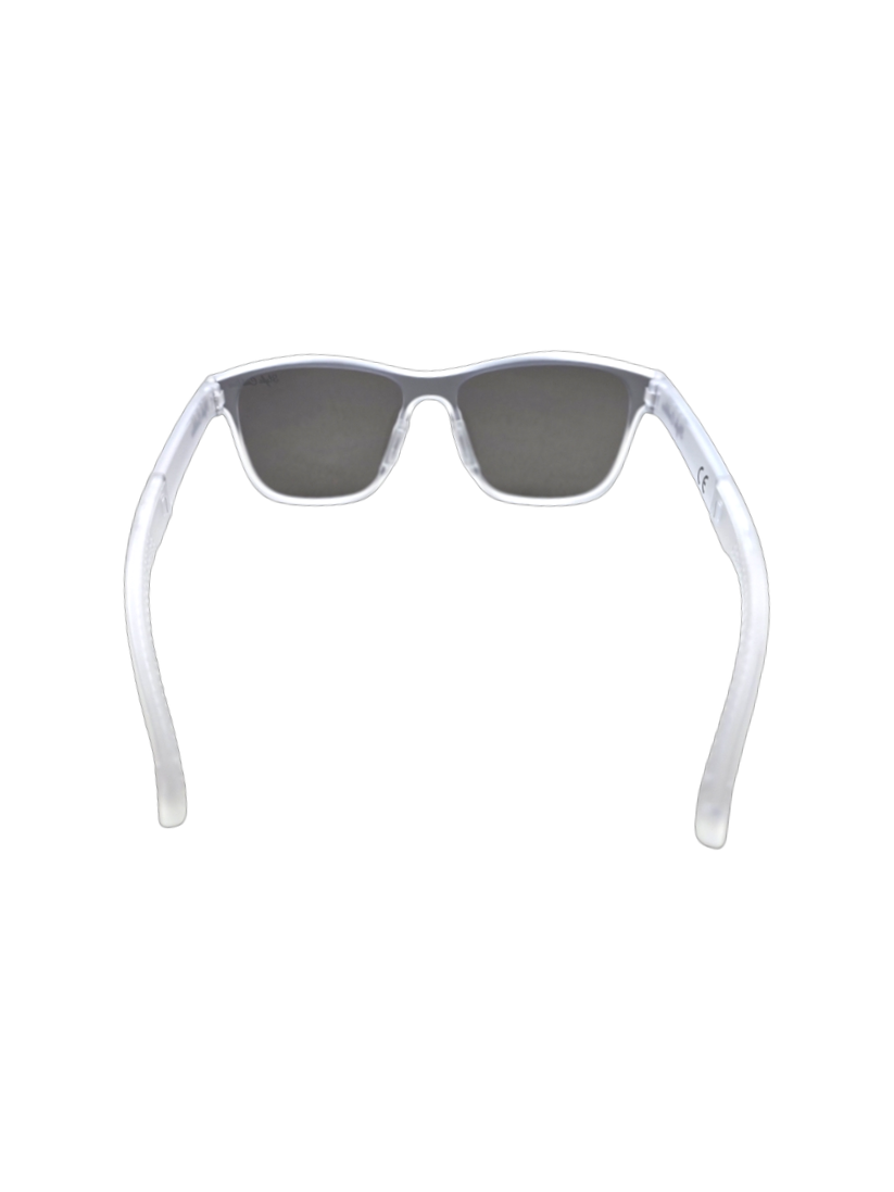 Platina clear frame golf sunglasses front view